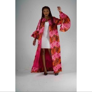 Tie Dye Ankara Kimono